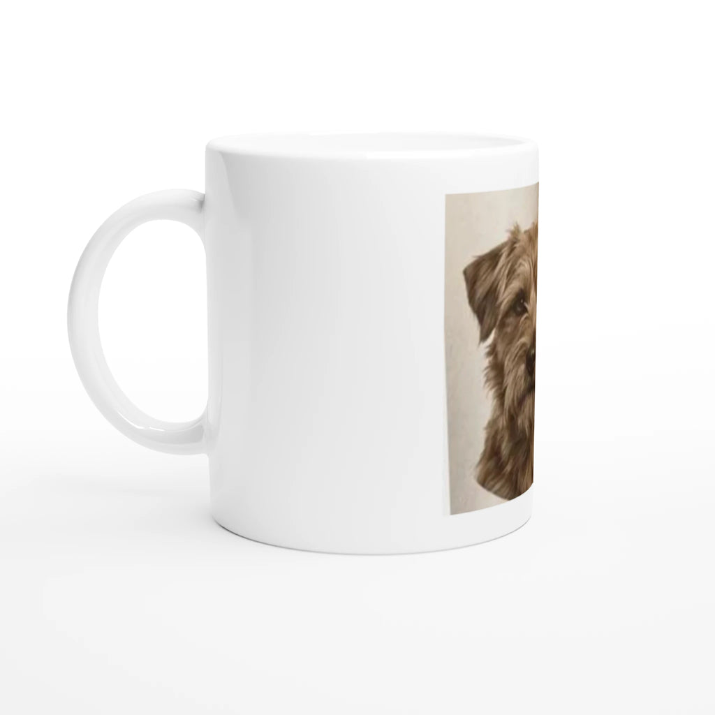 Mug personnalisé avec portrait de chien, vue rapprochée